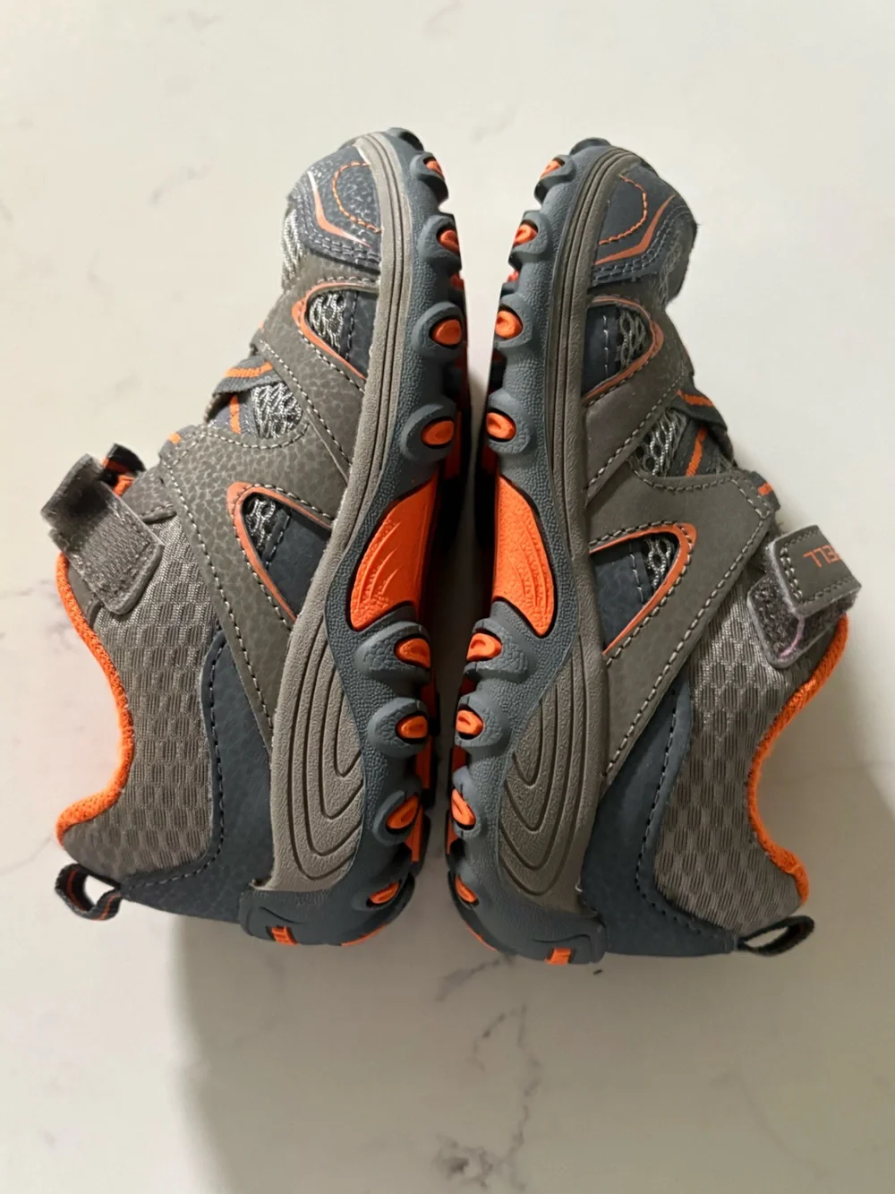 Merrell Kids Gray and Orange Slip-On Athletic Sneakers